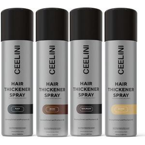 Ceelini Haarverdikker spray - Hair fiber spray - Haarvezels - Ook als uitgroeispray - Direct vollere uitstraling - Snelle oplossing voor dunne haren en kale plekken - Blond richting donkerblond 100 ml
