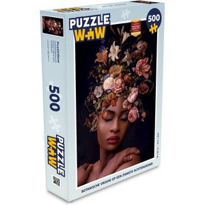 Puzzel Vrouw - Boeket - Make up - Legpuzzel - Puzzel 500 stukjes