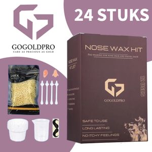 GoGoldPro - Neushaar Wax - Neuswax - Neusontharing Set - Nose Wax Kit - Earwax - Wax Ontharen - Oorwax - 12 behandelingen