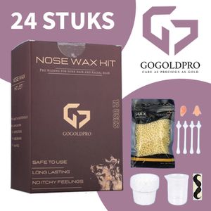 GoGoldPro - Neushaar Wax - Neuswax - Neusontharing Set - Nose Wax Kit - Earwax - Wax Ontharen - Oorwax - 12 behandelingen