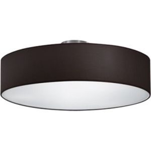 LED Plafondlamp - Plafondverlichting - Trion Hotia - E27 Fitting - 3-lichts - Rond - Mat Zwart - Aluminium
