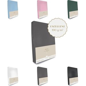 Sleep in Style Excellent Jersey hoeslaken |junior matras 70x160 tot 180 cm |ademend, anti allergeen en kreukvrij| extra kwaliteit 190 grams/ m2 (katoen) | hoekhoogte tot 20 cm |kleur donkergrijs
