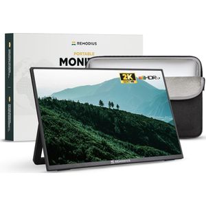 Remodius - Draagbare Monitor - 13 Inch - Ultradunne 2K - USB-C & Mini HDMI - IPS Scherm