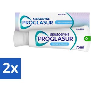 Sensodyne - Tandpasta - Proglasur Gentle Whitening - Verheldert Glazuur - 75 ml - Voordeelverpakking - 2 stuks