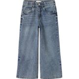 NAME IT - NKFBELLA SKATER XWIDE JEANS - Meisjes - Jeans - Subtiele Afgedragen Look - Maat 140
