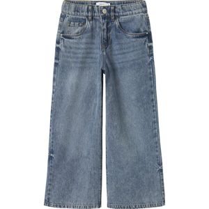 NAME IT - NKFBELLA SKATER XWIDE JEANS - Meisjes - Jeans - Subtiele Afgedragen Look - Maat 140