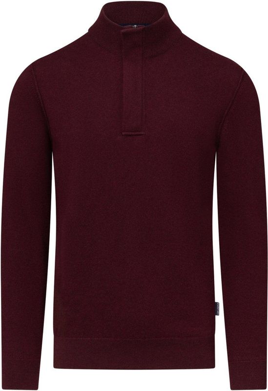 State of Art - Trui - Bordeauxrood - Met Halve Rits - Mannen