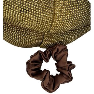 Scrunchie Bruin Klein Zijden