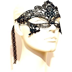 Sexy meisje oogmasker kant Venetiaans gemaskerd bal partij fancy masker (zwart)