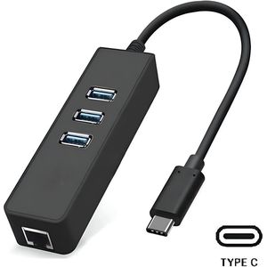TOJ USB C Naar Ethernet Adapter - RJ45 10/100/1000Mbps - USB 3.0