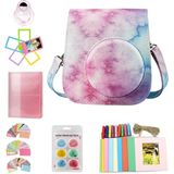 Buxibo Fujifilm Instax Mini 11 Accessoires Pakket - Inclusief Beschermhoes met Schouderriem Fuji Fotoboek/Lens/Hangertjes/Stickers - Galaxy