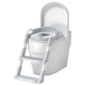 WC Verkleiner met Trapje - wc bril verkleiner kinderen - Opvouwbaar - toilettrainer - 2 tot 7 jaar - GRIJS