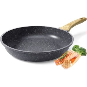 Kleine Graniet Gecoate Pan 20 cm - PFOS/PFOA-vrij, Antiaanbak, Geschikt voor Alle Warmtebronnen