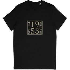 T Shirt Heren Dames - Geboortejaar 1953 Speciale Uitgave - Zwart - L