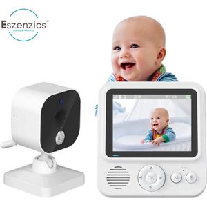 Eszenzics™ Babyfoon Pro5 - Draadloos 720 HD beeld - HD infrarood nachtcamera - 2 richting intercom - 8 slaapliedjes - VOX modus - 2.4G - ISO9001 - Temperatuurweergave - Borstvoedingsherinnering