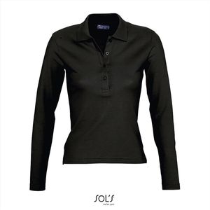 SOL'S Women´s Long Sleeve Polo Podium L535 - Black - L