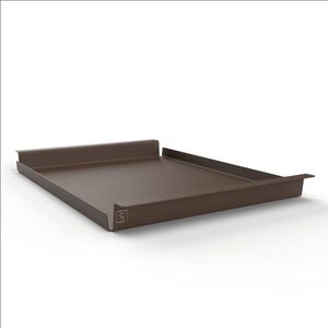 Dienblad Large | Hocker | Groot | Bruin | Industrieel | Metaal | Aluminium | Design | Gepoedercoat | Flip Tray | 62 × 44 × 5 cm