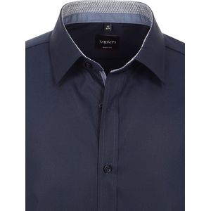 Venti Heren Overhemd Non Iron Donkerblauw Body Fit - XL