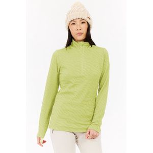 Protest Prtshirley - Skipully Dames - Lange mouwen - 1/4 rits - Tijgerprint – Olivine Green