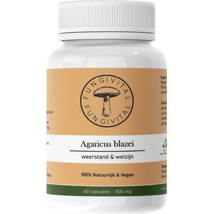 Agaricus Blazei | Immuun Support | Biologisch & Vegan Supplement voor Weerstand en Welzijn | Antioxidant, Ontstekingsremmend, Bloeddrukverlagend | 60 capsules | FungiVital