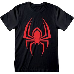 T-Shirt met Korte Mouwen Spider-Man Hanging Spider Zwart Uniseks - XL
