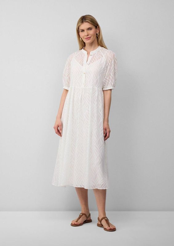 Jurk - Semi-transparante Maxi-jurk - Ingebouwde Slip - Opstaande Kraag - Raglanmouwen