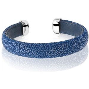 Zinzi roggenleren klemarmband blauw one-size ZIA942BL