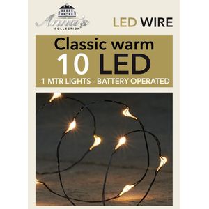 Anna Collection draadverlichting - zwart- 10 leds- warm wit - 100 cm