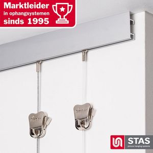 STAS - Cliprail Max - Ophangsysteem - Aluminium - 150 cm - Complete Kit