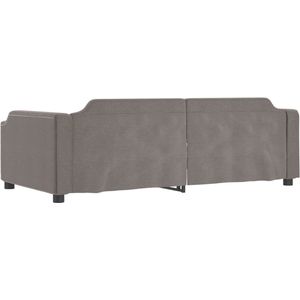 vidaXL Slaapbank 90x200 cm - Taupe Stof Slaapbank - Tweepersoonsbed - Lounge Sofa - Multifunctioneel Meubilair - Stoffen Bank - Design Bank - Taupecleur - Woonkamer Meubil