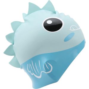 Siliconen badmuts voor kinderen met cartoonprint en gehoorbescherming