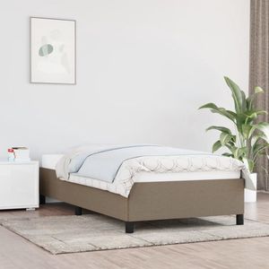 The Living Store Bedframe - Bedframes - 193 x 93 x 35 cm - Taupe (100% polyester)