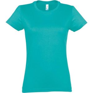 SOLS Dames/dames Imperial Heavy Short Sleeve T-Shirt (Blauw Atol)