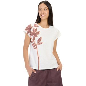 camel active T-shirt met bloemenprint gemaakt van katoen - Maat womenswear-XXL - Wit