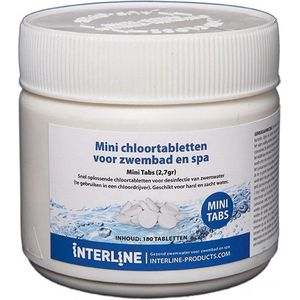 Interline Chloortabletten - Mini Quick Chloortabletten - Voor zwembad en spa - 180 stuks