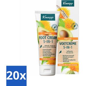 Kneipp - Voetcrème 5‑in‑1 - Verlicht jeuk, hydrateert & herstelt - 75 ml - Bulkverpakking - 20 stuks