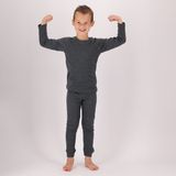 Morethansocks - Thermobroek kinderen - Antraciet - 1-Stuk - 104/110 - Thermobroek jongens - Thermobroek meisjes