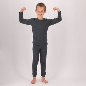 Morethansocks - Thermobroek kinderen - Antraciet - 1-Stuk - 104/110 - Thermobroek jongens - Thermobroek meisjes