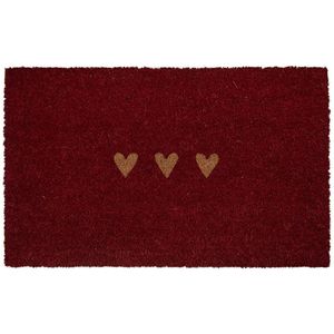 Clayre & Eef - Deurmat - Rood - 75x45x1 cm - Kokos