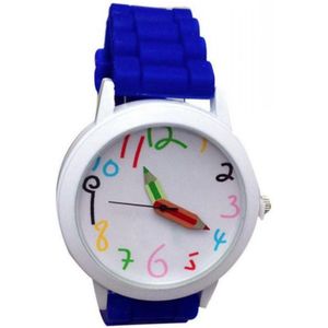 Hidzo Horloge Potlood - Ø 39 mm - Donker Blauw - Siliconen