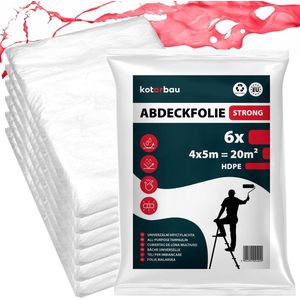 Kotarbau - Set van 6 Afdekfolie - Transparant - 4 x 5 m - Multifunctionele Folie