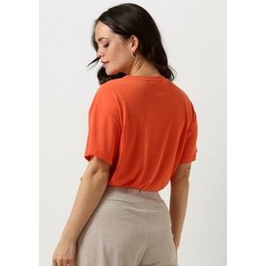 MSCH Copenhagen Mschfenya Modal V Neck Tee Tops & T-shirts Dames - Shirt - Rood - Maat L/XL