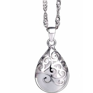 Ketting - Charlize-Zilver- Wit - Charme Bijoux
