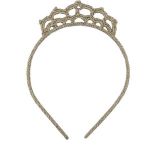 Diadeem kroon - kerst - haarband - glitter - koningsdag - haarband - zilver - haar accessoire - tiara - prinses - Kinder diadeem - queen - Koningin - prinses - verkleden - diadeem - haarband - kroon