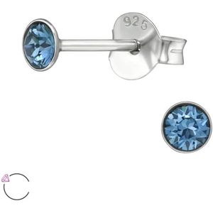Aramat Jewels Oorbellen - Prachtige Ronde Zilveren Oorbellen - Zilver - Vrouwen - Kinderen - 3
