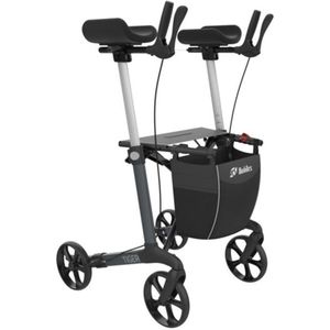 Mobilex Rollator Tiger Indoor – Artritis & Artrose Rollator | Comfortabel Binnen Gebruik - Max gebruikers gewicht tot 150 kg - Antraciet grijs
