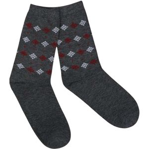 Cadeautip. Geruite heren sokken donkergrijs 39/41