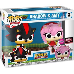 Funko Pop! Games: Sonic - Shadow & Amy 2pk TargetCon Exclusive Flocked