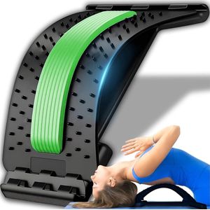 Rugstrekker, rugmassageapparaat, rugstretcher voor onder en boven lumbale wervelkolom, pijnverlichting, rugtrainer voor lumbale wervelkolom, rugpijn