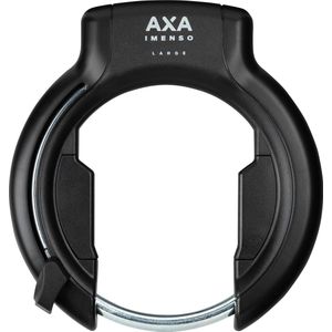 AXA Imenso Large retractable- Ringslot voor fietsen met brede banden – Frameslot - Met plug-in mogelijkheid - Zwart